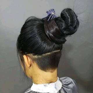 Long hair cut