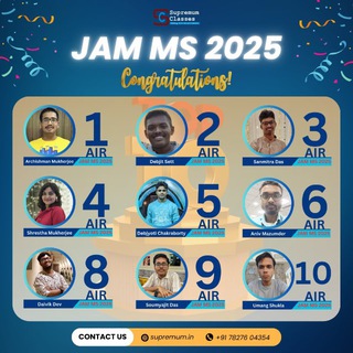 Supremum classes for JAM/GATE/NET-Mathematics & Statistics
