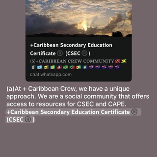 +𝗖𝗔𝗥𝗜𝗕𝗕𝗘𝗔𝗡 𝗖𝗥𝗘𝗪 𝗖𝗦𝗘𝗖 & 𝗖𝗔𝗣𝗘 𝗥𝗘𝗦𝗢𝗨𝗥𝗖𝗘𝗦 𝗧𝗘𝗟𝗘𝗚𝗥𝗔𝗠 𝗖𝗛𝗔𝗡𝗡𝗘𝗟